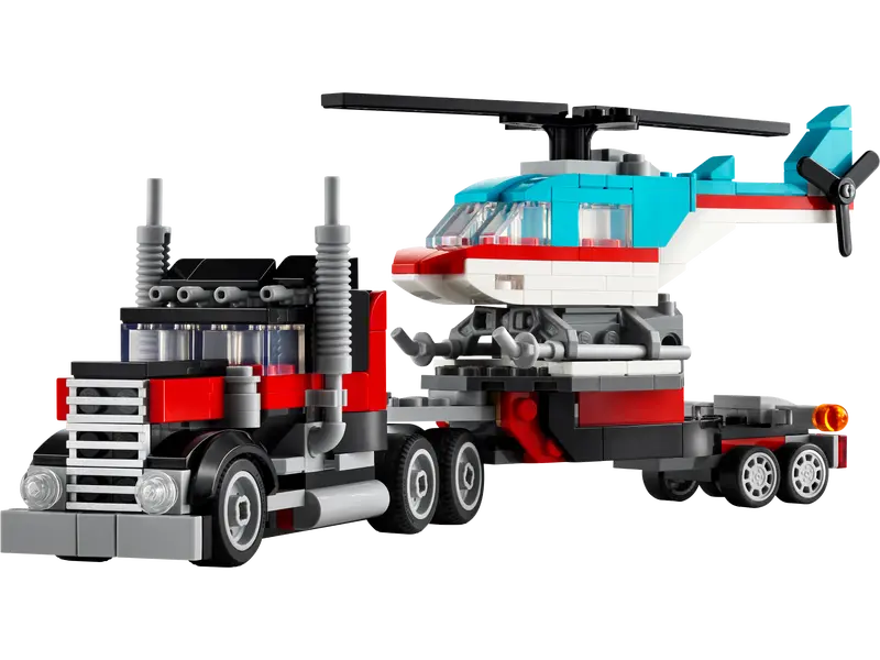 Creator 3-in-1-Pritschenwagen mit Hubschrauber (31146)